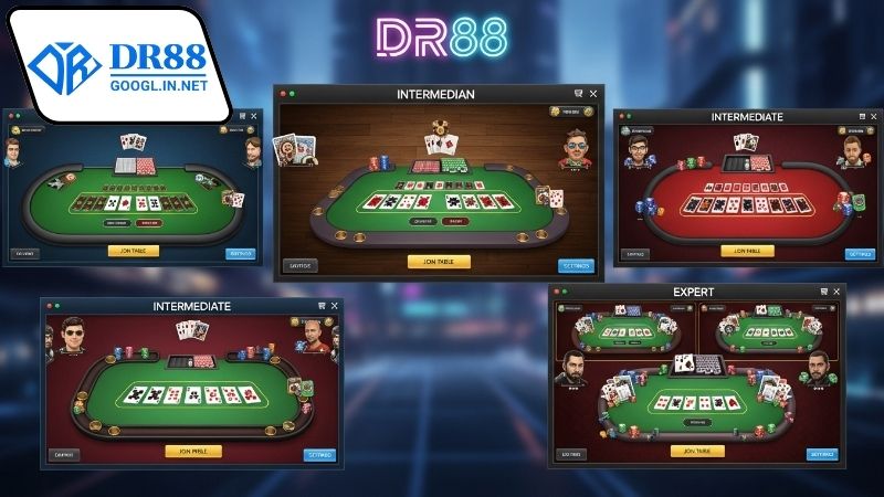 Game bài trực tuyến có nhiều cấp độ chơi DR88 cho người chơi 2 Các cấp độ trong game bài trực tuyến có nhiều cấp độ chơi DR88